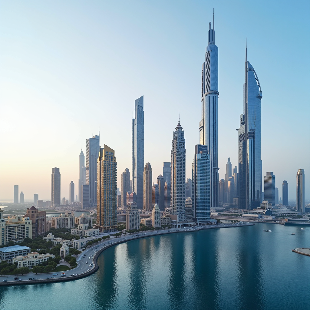 Modern Dubai skyline showcasing the vibrant city where dubizz.click connects communities through online classifieds, featuring iconic skyscrapers and urban landscape