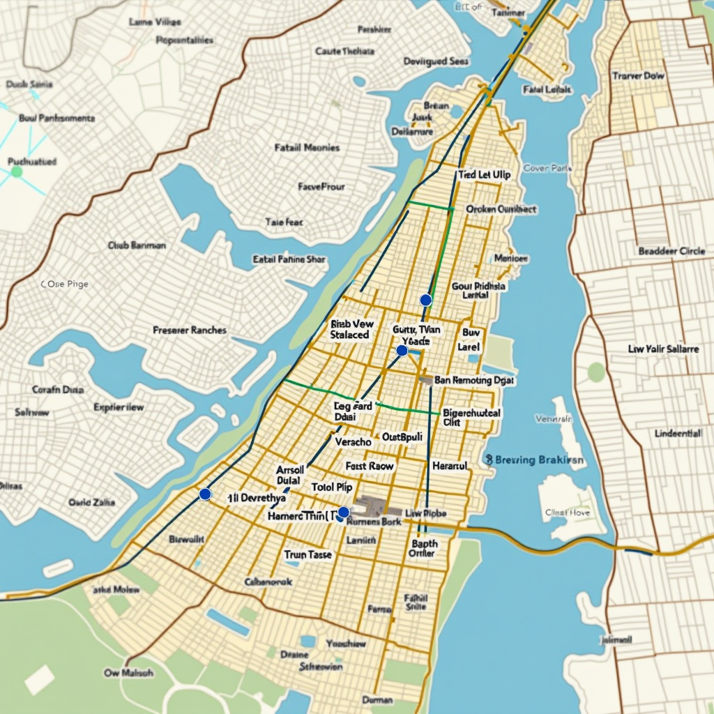 Detailed map of Dubai showing major residential neighborhoods including Dubai Marina, Downtown Dubai, Jumeirah Village Circle, Arabian Ranches, and other popular areas with landmarks and metro lines